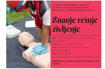 Delavnica o temeljnih postopkih oživljanja z uporabo defibrilatorja 