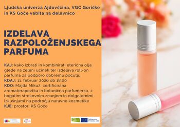 Delavnica: Izdelava razpoloženjskega parfuma 