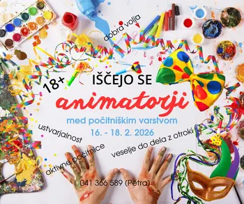Društvo Razmetano podstrešje išče animatorje za zimsko počitniško varstvo Društvo Razmetano podstrešje išče animatorje za zimsko počitniško varstvo