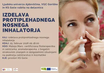 Delavnica: Izdelava protiprehladnega nosnega inhalatorja 
