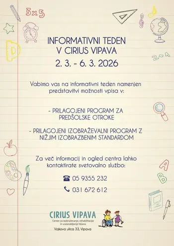Informativni teden v CIRIUS Vipava