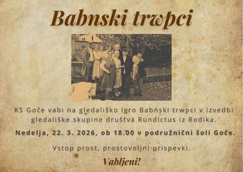 Gledališka igra: Babnski trwpci