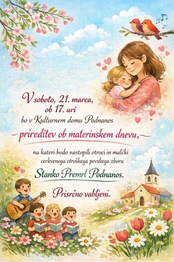 Prireditev ob materinskem dnevu v Podnanosu 