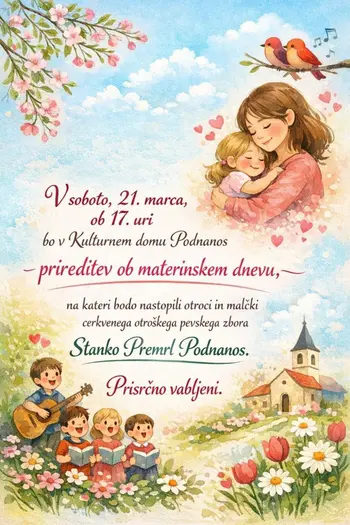 Prireditev ob materinskem dnevu v Podnanosu 