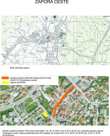 Popolna zapora Cankarjeve ceste - prireditev Dan brez avtomobila