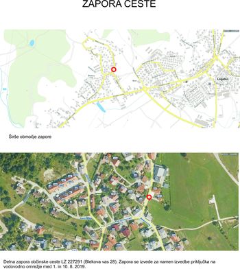 Zapora ceste Blekova vas