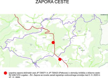 Zapora ceste Petkovec