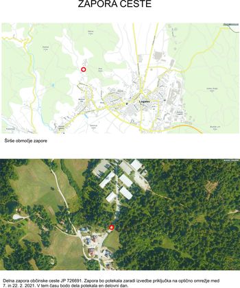 Zapora ceste Blekova vas