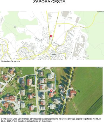 Delna zapora Ulice Dolomitskega Odreda