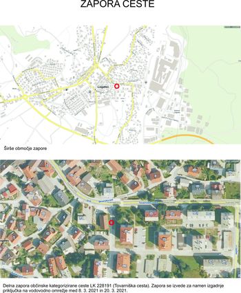 Delna zapora Tovarniške ceste