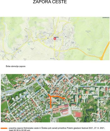 Zapora Notranjske ceste in Šolske poti