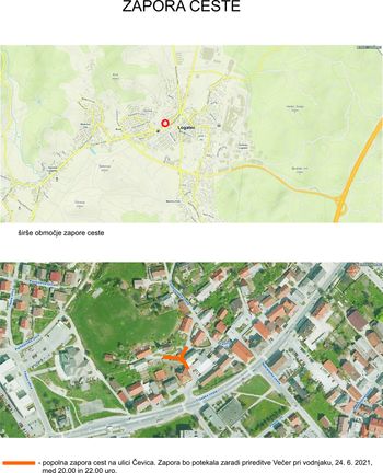 Zapora ceste Čevica - Večer pri vodnjaku