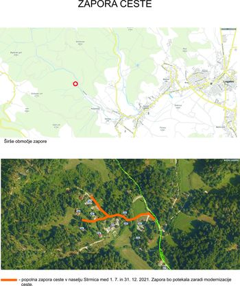 Zapora ceste Strmica