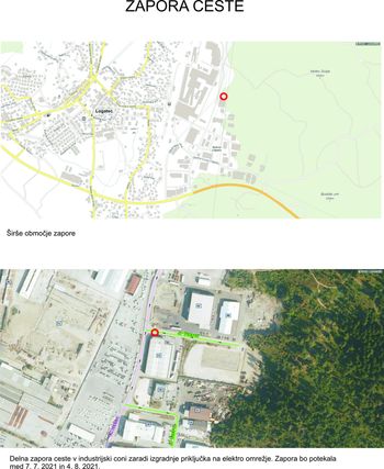 Zapora ceste industrijska cona