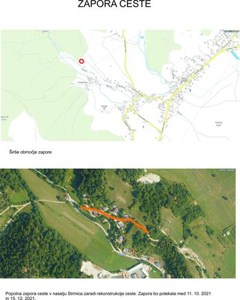 Zapora ceste Strmica Zapora ceste Strmica