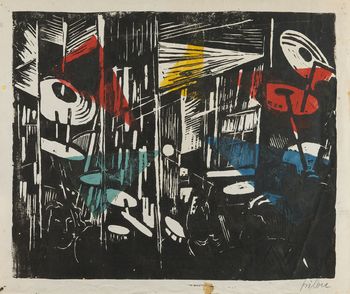 Javno vodstvo po razstavi Veno Pilon.Grafika