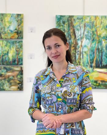 Otvoritev razstave slik “Napajanje z modrostjo narave” (Liubov Kriuchkova)