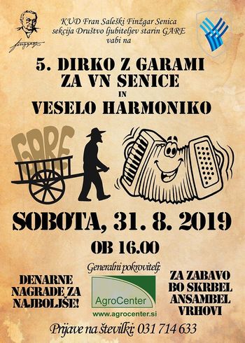5. Dirka z garami za VN Senice in srečanje harmonikarjev Vesela harmonika