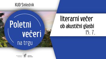 Poletni večeri na trgu - literarni večer z glasbenim gostom