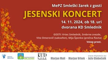 Tradicionalni jesenski koncert MePZ Smleški žarek