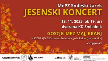 Jesenski koncert MePZ Smleški žarek
