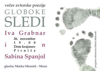PRESTAVLJENO! Večer avtorske poezije GLOBOKE SLEDI