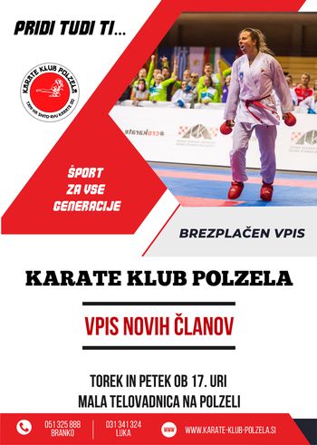 Vpis v šolo karateja 