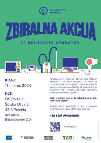 Zbiralna akcija še delujočih aparatov -  ponedeljek, 18. 3. 2024, dopoldne