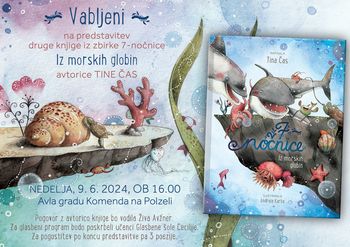 Predstavitev druge knjige iz zbirke 7-nočnice, avtorice Tine Čas: "Iz morskih globin" //Nedelja, 9. 6. 2024, ob 16. uri - Grad Komenda Polzela 