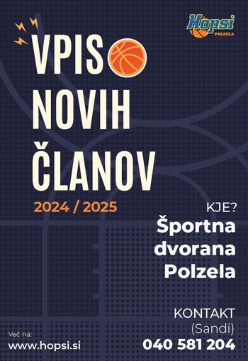 Hopsi Polzela vabijo k vpisu novih članov 2024/2025