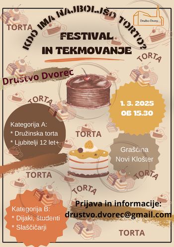 KDO IMA NAJBOLJŠO TORTO? - Festival in tekmovaje