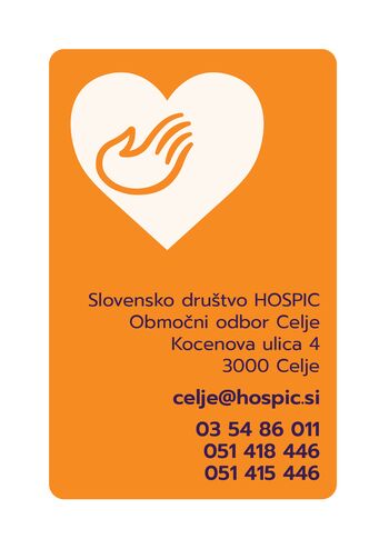 Slovensko društvo Hospic: V svoji žalosti niste sami Slovensko društvo Hospic: V svoji žalosti niste sami