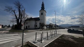 Novo parkirišče za kolesa pri cerkvi sv. Marjete