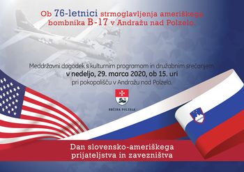 Dan Slovensko ameriškega prijateljstva in zavezništva - PRESTAVLJEN NA KASNEJŠI TERMIN