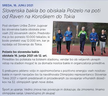 Slovenska bakla prihaja na Polzelo