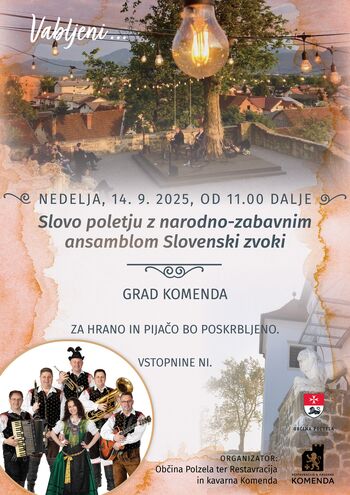 Slovo poletju z narodno-zabavnim ansamblom Slovenski zvoki