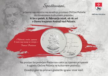 Občinska proslava ob slovenskem kulturnem prazniku