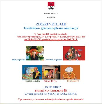 Zimska pravljica na drsališču na Polzeli v času zimskih počitnic