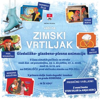 Zimska pravljica na drsališču na Polzeli v času zimskih počitnic