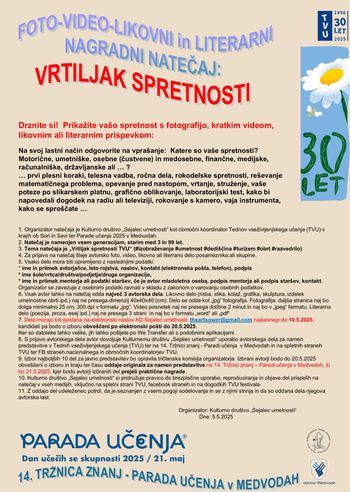 Vrtiljak spretnosti - FOTO-VIDEO-LIKOVNI in LITERARNI NAGRADNI NATEČAJ (TVU2025)