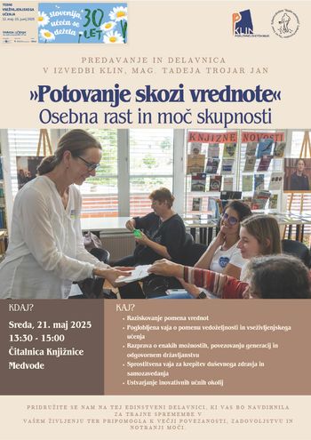 POTOVANJE SKOZI VREDNOTE - Osebna rast in moč skupnosti; predavanje in delavnica 