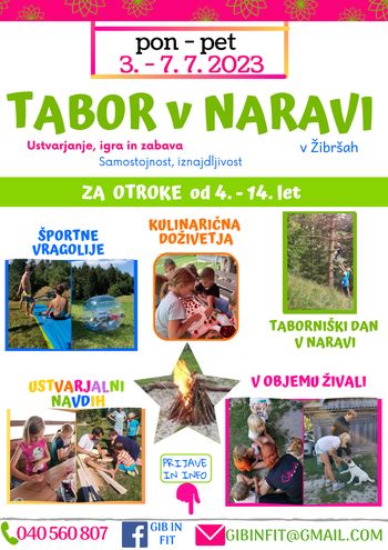 TABOR ZA OTROKE V NARAVI 2023