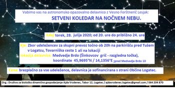 SETVENI KOLEDAR NA NOČNEM NEBU