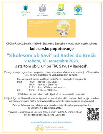 Kolesarsko popotovanje "S kolesom ob Savi" od Radeč do Brežic