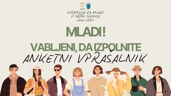 Strategija za mlade 2026–2031: Povabilo k izpolnitvi anketnega vprašalnika