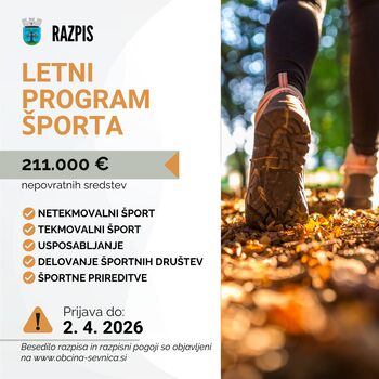 Finančne spodbude za društvene dejavnosti v letu 2026
