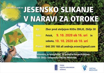 Jesensko risanje in slikanje v naravi za otroke