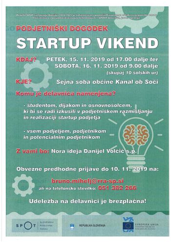 START UP VIKEND V KANALU
