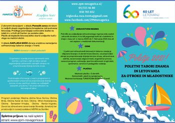 Poletni program za otroke in mladostnike 2021