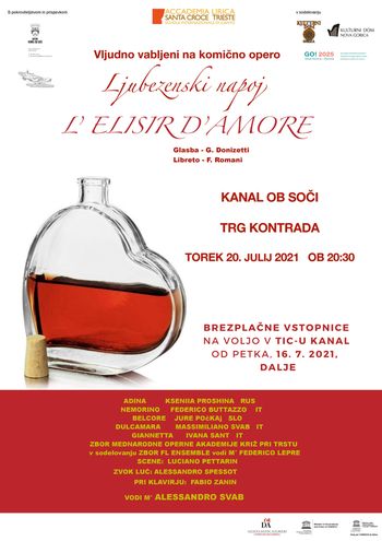 Na trgu Kontrada v Kanalu Donizettijeva opera Ljubezenski Napoj